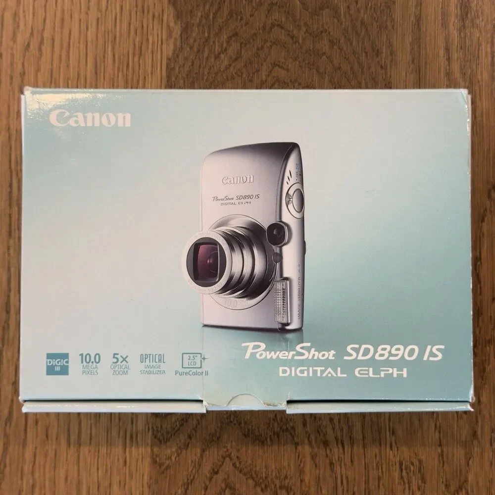 Canon PowerShot Digital ELPH SD890 IS 10MP Camera Manual Charger Open Box Tested